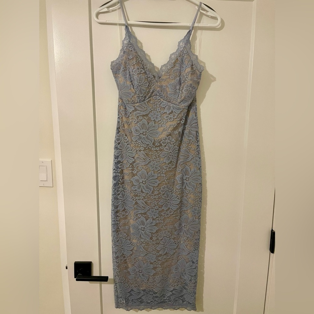 Blue lace dress